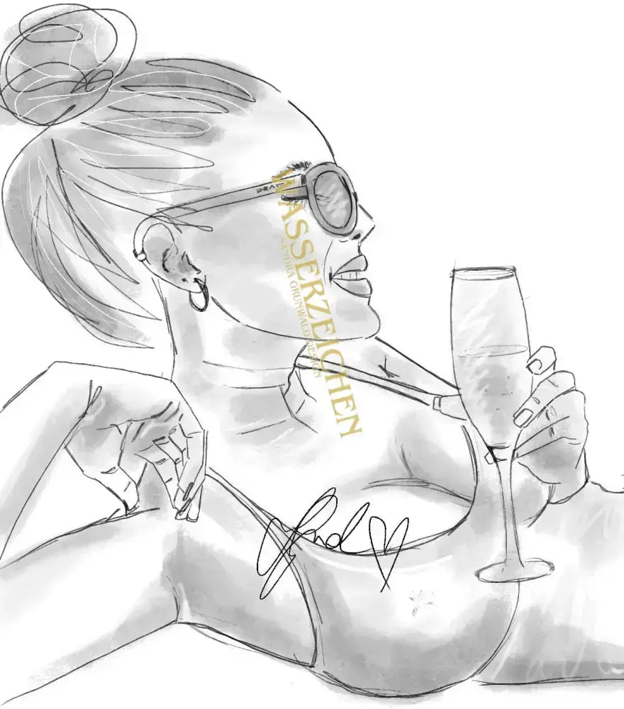CHAMPAGNER GIRL SANDRAGRUNWALDDESIGN